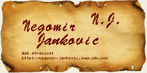 Negomir Janković vizit kartica